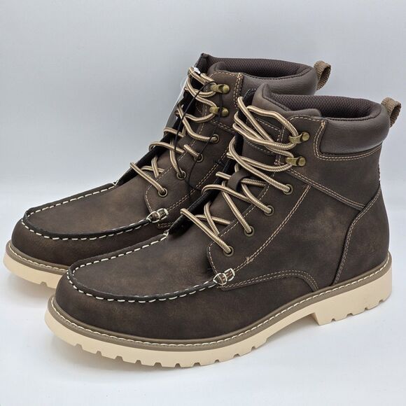 IZOD Miles Men’s Chukka Boots Brown Casual Lace Up Work Ankle Style Size 12 main image 5